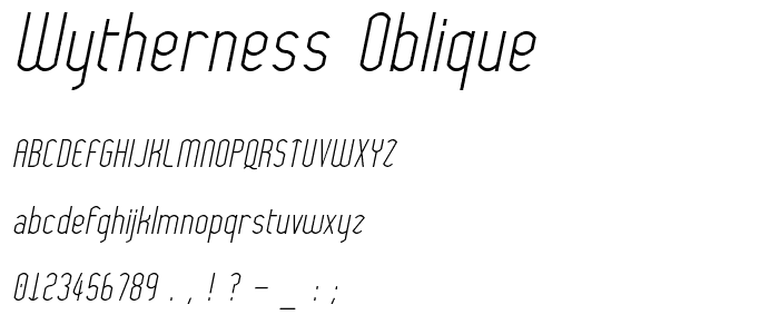 Wytherness Oblique font
